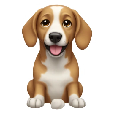 dog whith flowers sticker