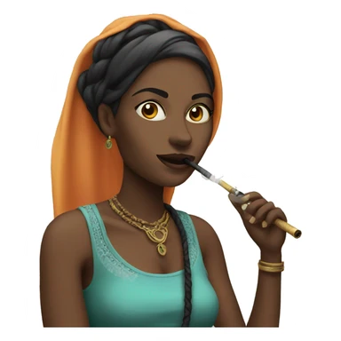 woman with hookah sticker