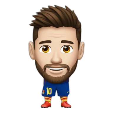 Messi qui se met a jenou au pied de cristiano ronaldo sticker