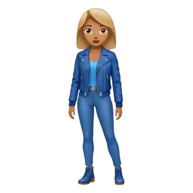 Women in leather jocket, full body, different color leather jocket, close up sticker