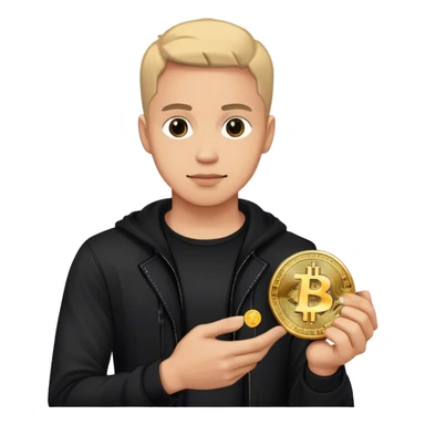 lego homme vêtement noir bitcoin sticker