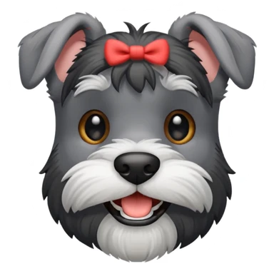 Happy Schnauzer saying hello sticker
