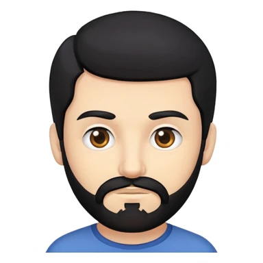 White men with a black hair and beard sticker