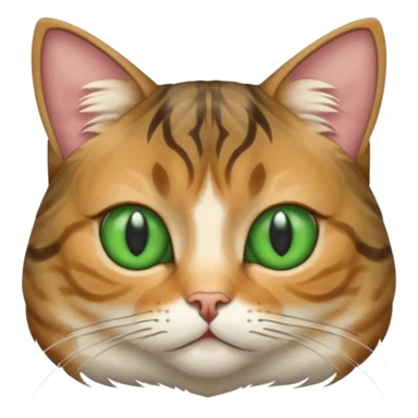 Ears Folded Mackerel Tabby Green Eyes Scotch Fold Cat sticker
