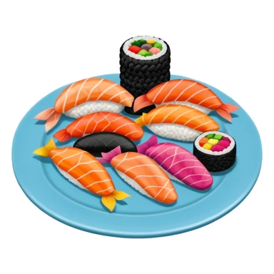 Sushi  knitted socks black sticker