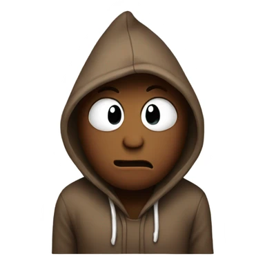 Poop wearing a hoodie  sticker