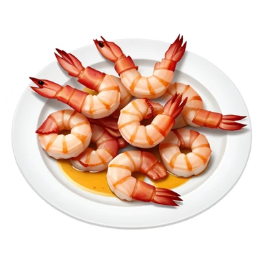 Plate of bacon wrap shrimp  sticker