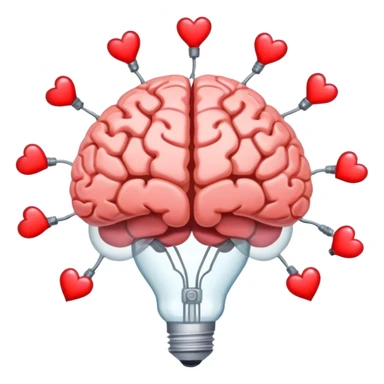 A **human brain** with a **hairnet-like filter (the RAS) covering it**, with some **negative thoughts bouncing off while positive thoughts (hearts, lightbulbs, and opportunity symbols) pass through**. This represents **how you can reprogram your filter to prioritize what serves you**. sticker