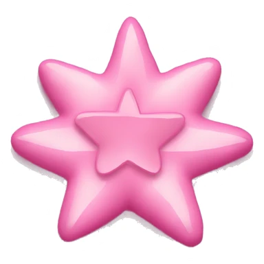 Three small pink , 4-pointed stars grouped together. The stars have a slightly elongated shape, giving them a twinkling effect. They vary in size, with the largest star in the center and two smaller stars on either side.  sticker