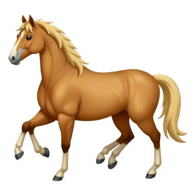 Realistic tan mustang horse sticker
