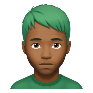 frank ocean with green hair emoji  sticker