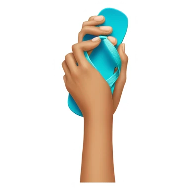hand with a flip flop sticker
