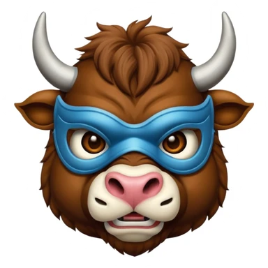 bull with mask  sticker