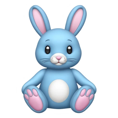 Emoji pour twitch d'une peluche lapin squelette noir faisant signe de la patte avec le texte:"Hi !" sticker