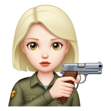 girl with gun to head sticker