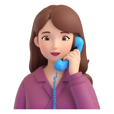 girl talking on phone bedroom background, close up pose sticker