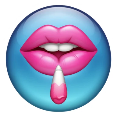 vaso con beso rosado sticker