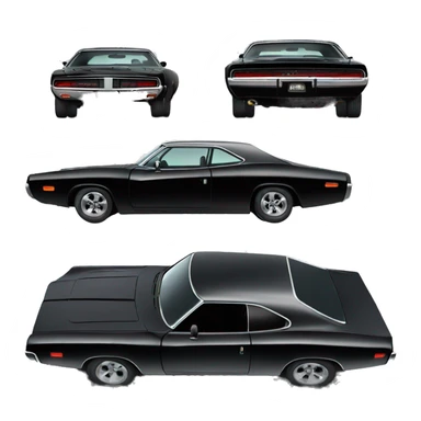 1973 dodge charger black sticker