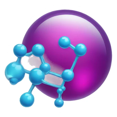 molecule in front of a big droplet sticker