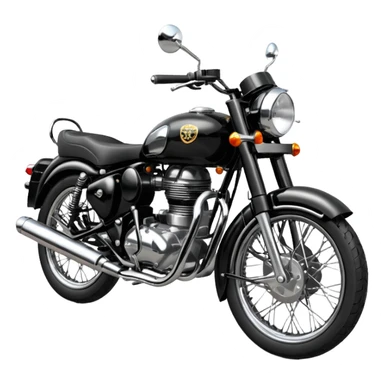 Royal Enfield in black colour  sticker