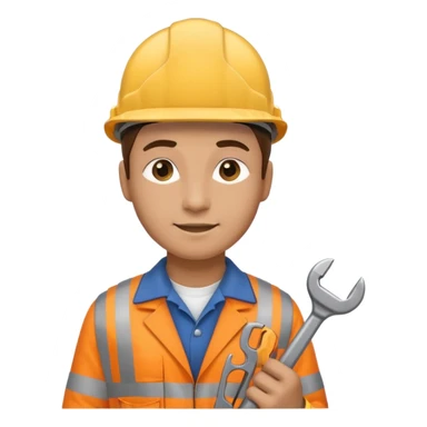 Engineer with wrench,Train Crew. sticker