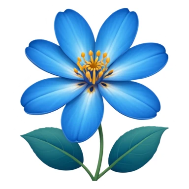Flor azul marchitándose  sticker