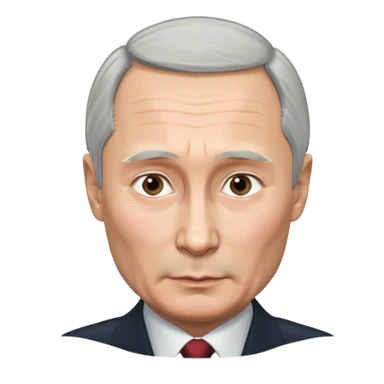 Vladimir putin with gray hair  sticker