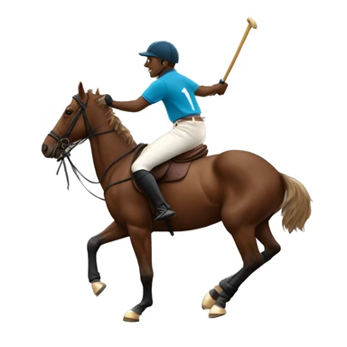 Polo player on a polo horse sticker