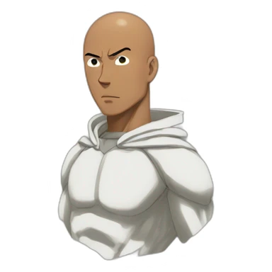 Black one punch man saitama sticker