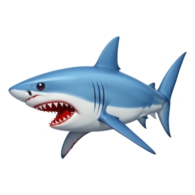 blue Shark attack efferct with blood sticker