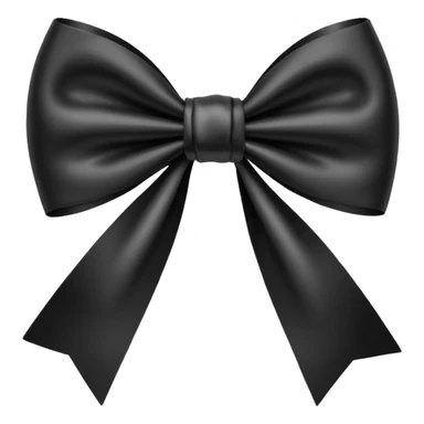 Black and white satin Bow sticker
