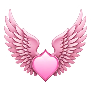 6 wings emblem light pink sticker