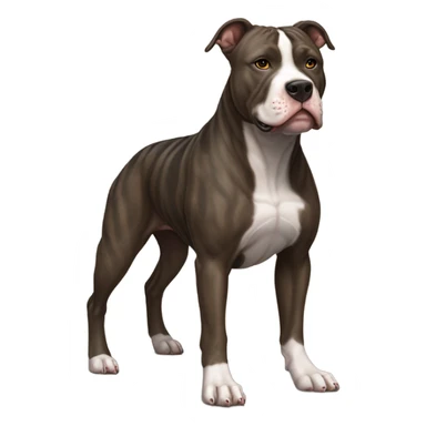 American pitbull terrier dark brindle sticker