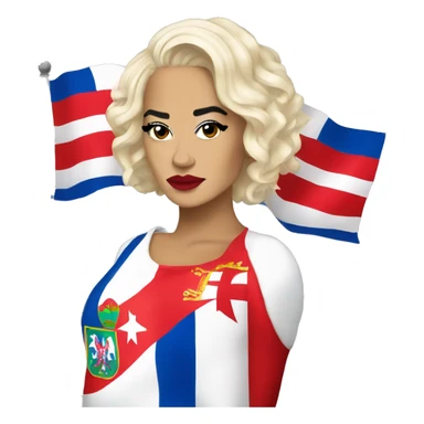 Rita ora with serbia flag sticker