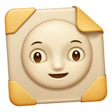 Letter color pale beige creamy sticker