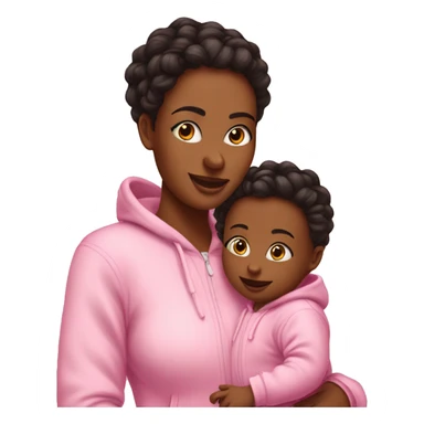 Mum and her baby girl matching in onesies sticker