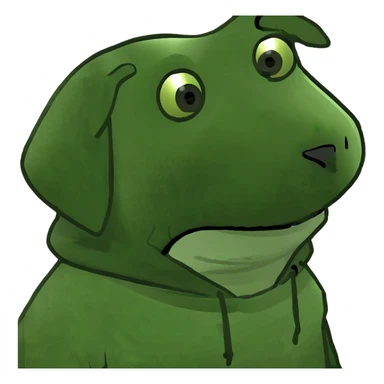 dog wearing a hoodie sticker