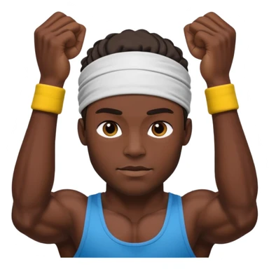 male athelete with headband sticker