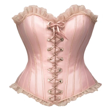 vintage rococo light pink corset  sticker