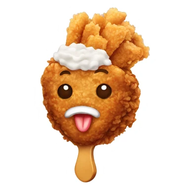 Fried chicken with rice sticker