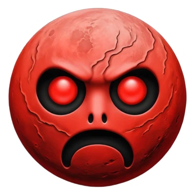 a red moon with no face just pure terror  sticker