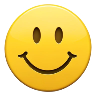 Small Yellow circular tablet imprinted with a smiley face  sticker