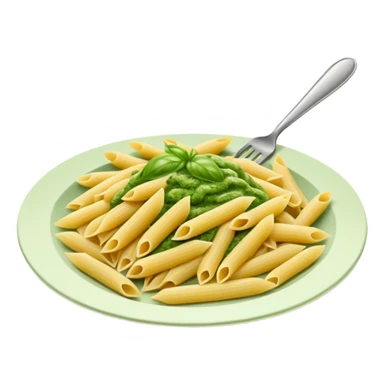penne pasta with pesto sauce sticker