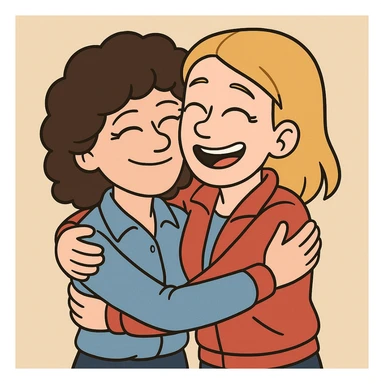 two Sally Ride Prince hug  sticker