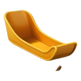 An icon showing a small sled down an icy track. The scene includes dynamic motion lines, icy curves, and a snowy mountain backdrop under a crisp blue sky. Transparent background emphasizes the speed and intensity of the sport. sticker