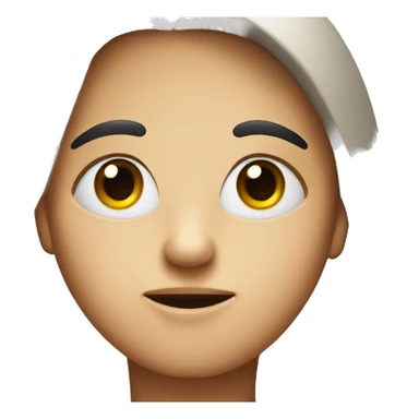 face with one eyebrow raised suspiciously sticker