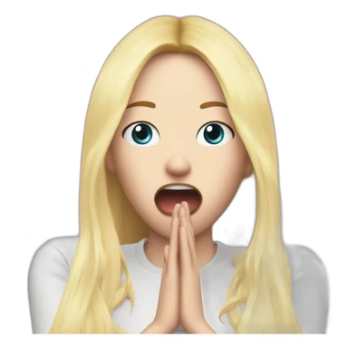 Ava Max tearing her hair out with her hands sticker