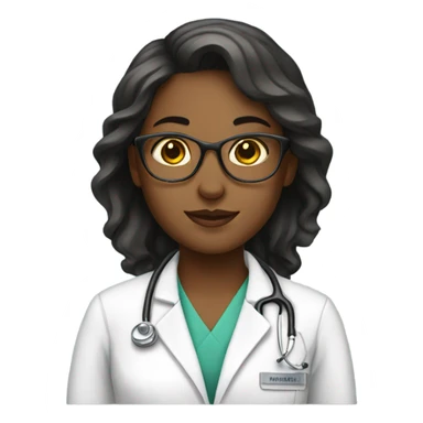 girl medical student sticker