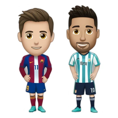 Ronaldo et Messi qui s’embrassent sticker