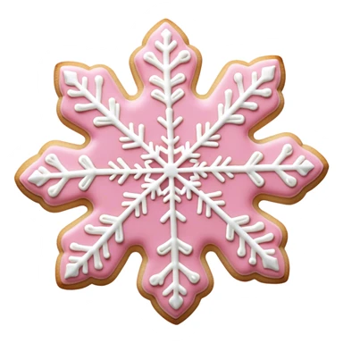 Light pink snowflake cookie sticker